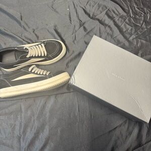 rick owens mainline canvas suede van sneaker size 46